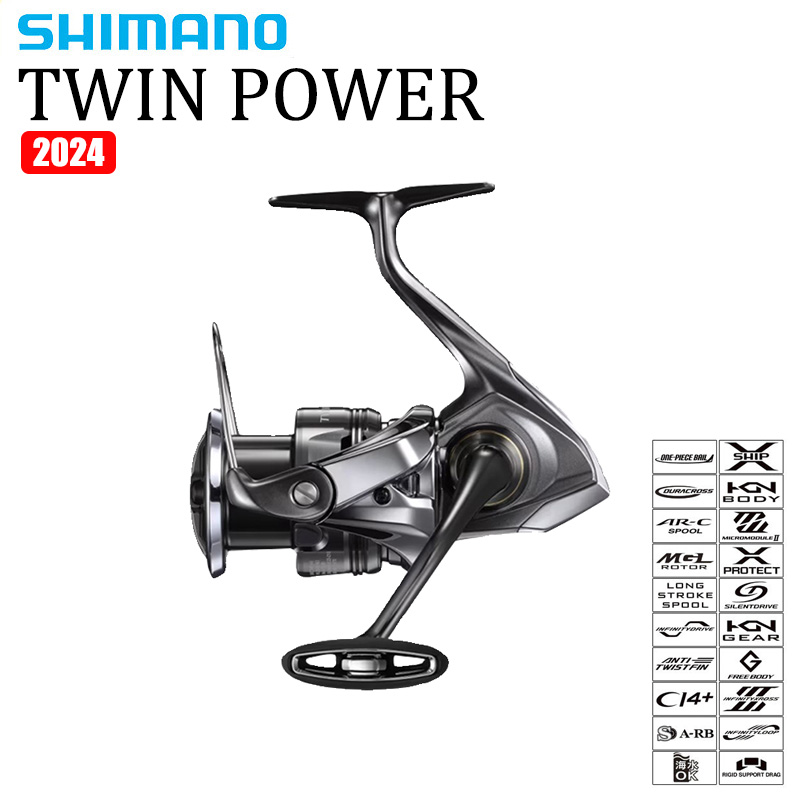 Shimano Reel Sustain - SHIMANO 2024 TWINPOWER Kołowrotek spinningowy do