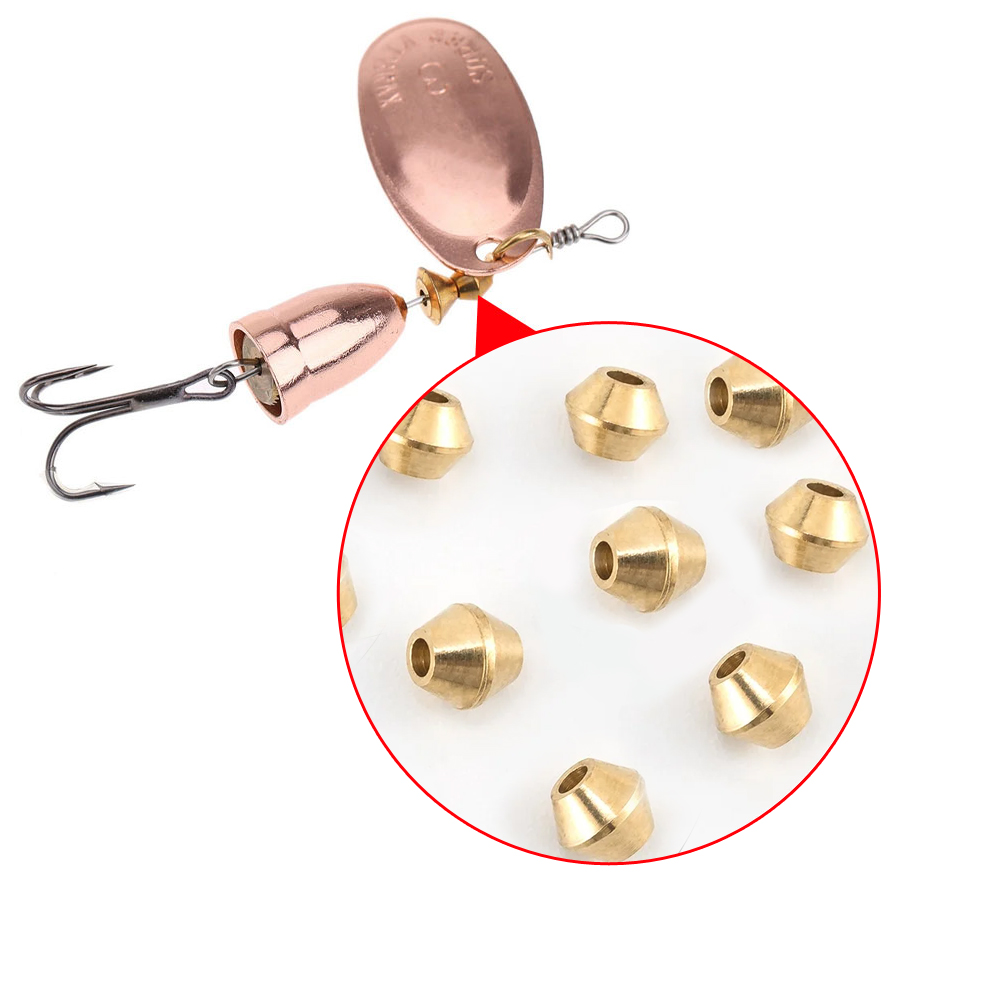Fishing Lure Spinnerbait - 40 szt. Mosiężnych koralików wędkarskich DIY