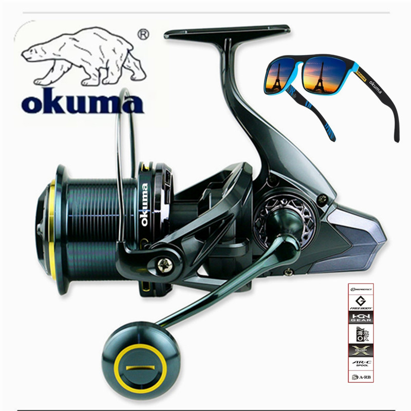 Abu Garcia Reel Max - Kołowrotek wędkarski OKUMA 9000-14000 Metalowa Kołowrotek