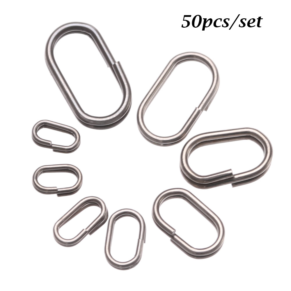 Fishing Lure Accessories - 50 sztuk/partia 8/10/13/15/17/19mm owalne dzielone pierścienie