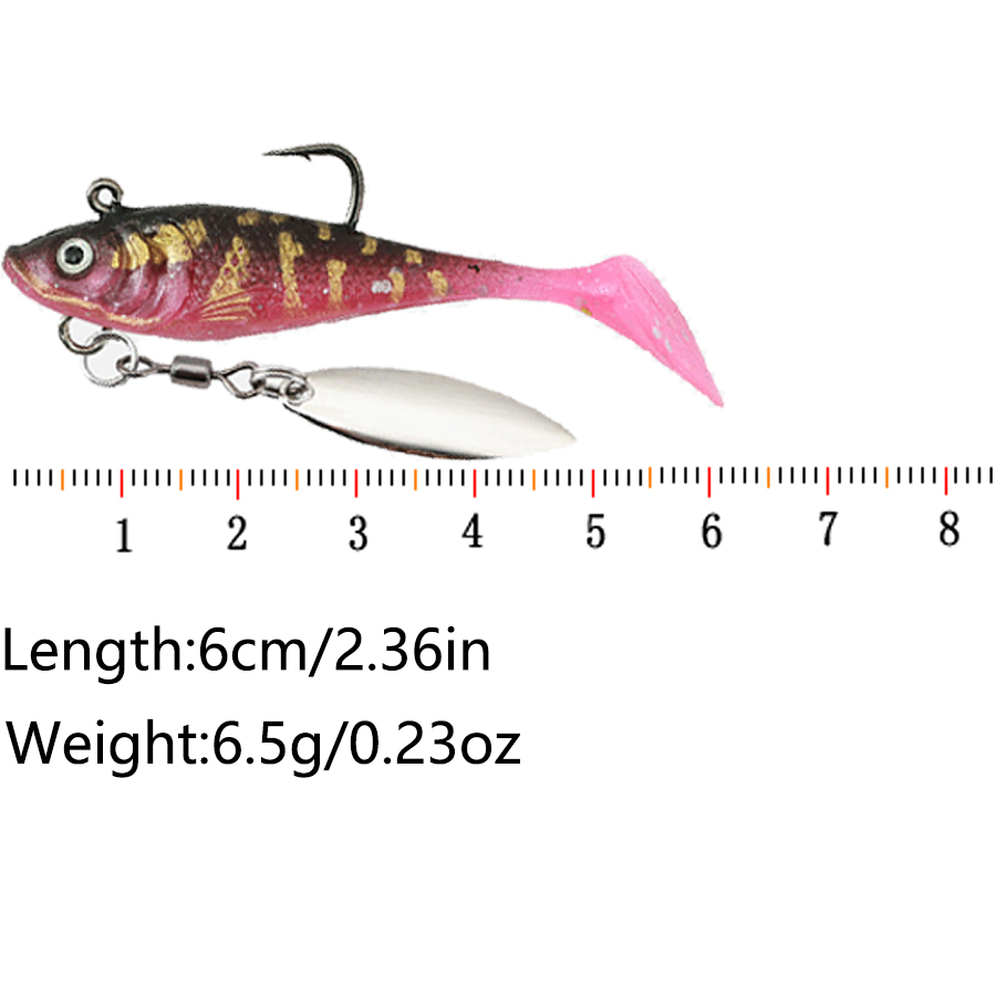 5 SZTUK PRZYNĘT MIĘKICH Z OSTR – Fishing Lure Swimbait recenzja i cena