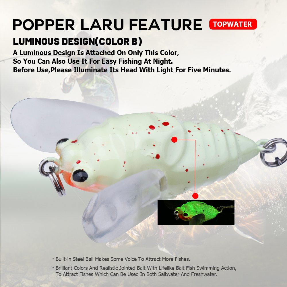 Agoie 6.5g 5cm Topwater Popper – Fishing Lure Swimbait recenzja i cena